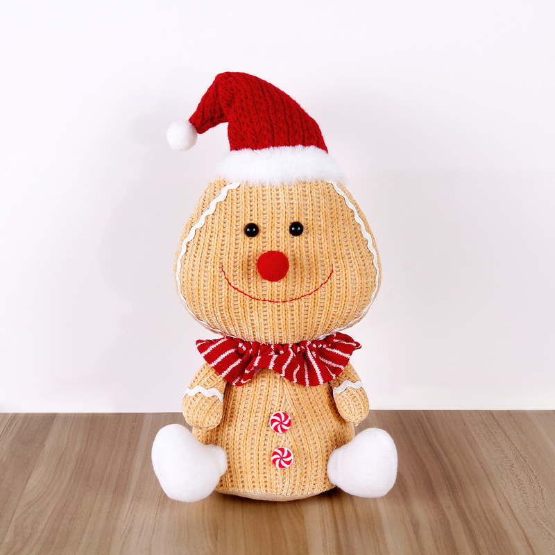 Navidad hombre de pan de jengibre muñeca muñeca juguete festivo dibujos animados muñeca decoración árbol de Navidad accesorios accesorios