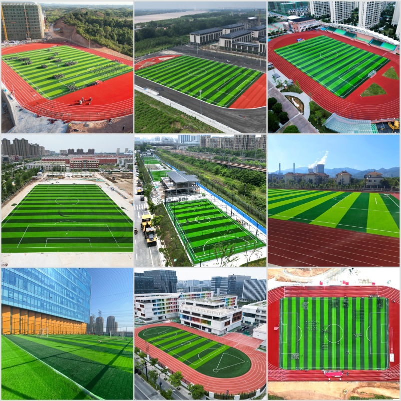 Campo de fútbol profesional simulación césped grande, mediano y pequeño patio escolar relleno libre de relleno construcción al aire libre césped artificial image 4