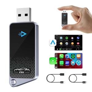Orijinal Avtomobil Naqilli Simsiz Carplay Android Auto Smart Ai Box Adapter