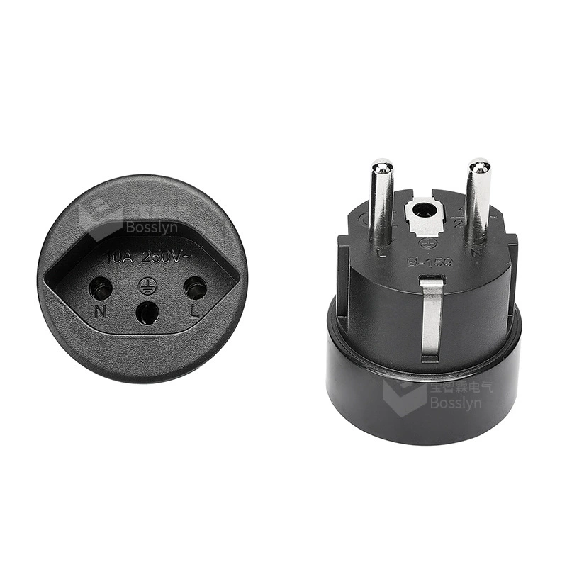 CE certified Swiss to French plug Swiss to German European plug 10/16A