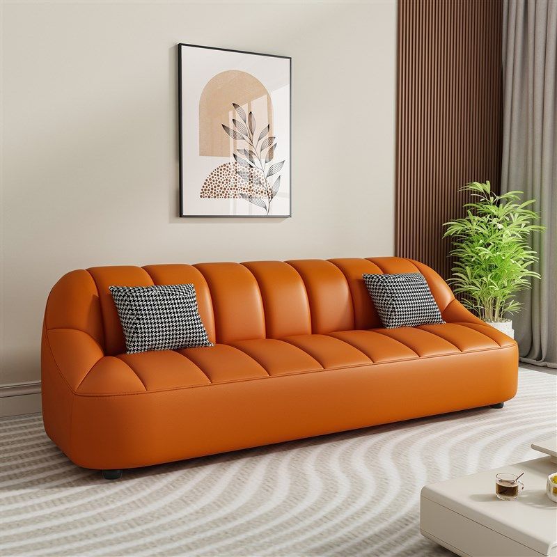 High-End Sofa Chair for Small Apartments, Light Luxury Hotel Rental Room Reception, Straight-Row Office Super Soft Sofa