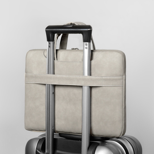 Wear-resistant leather laptop bag, women's tablet iPad protective bag, PU leather notebook liner bag, thin shoulder bag