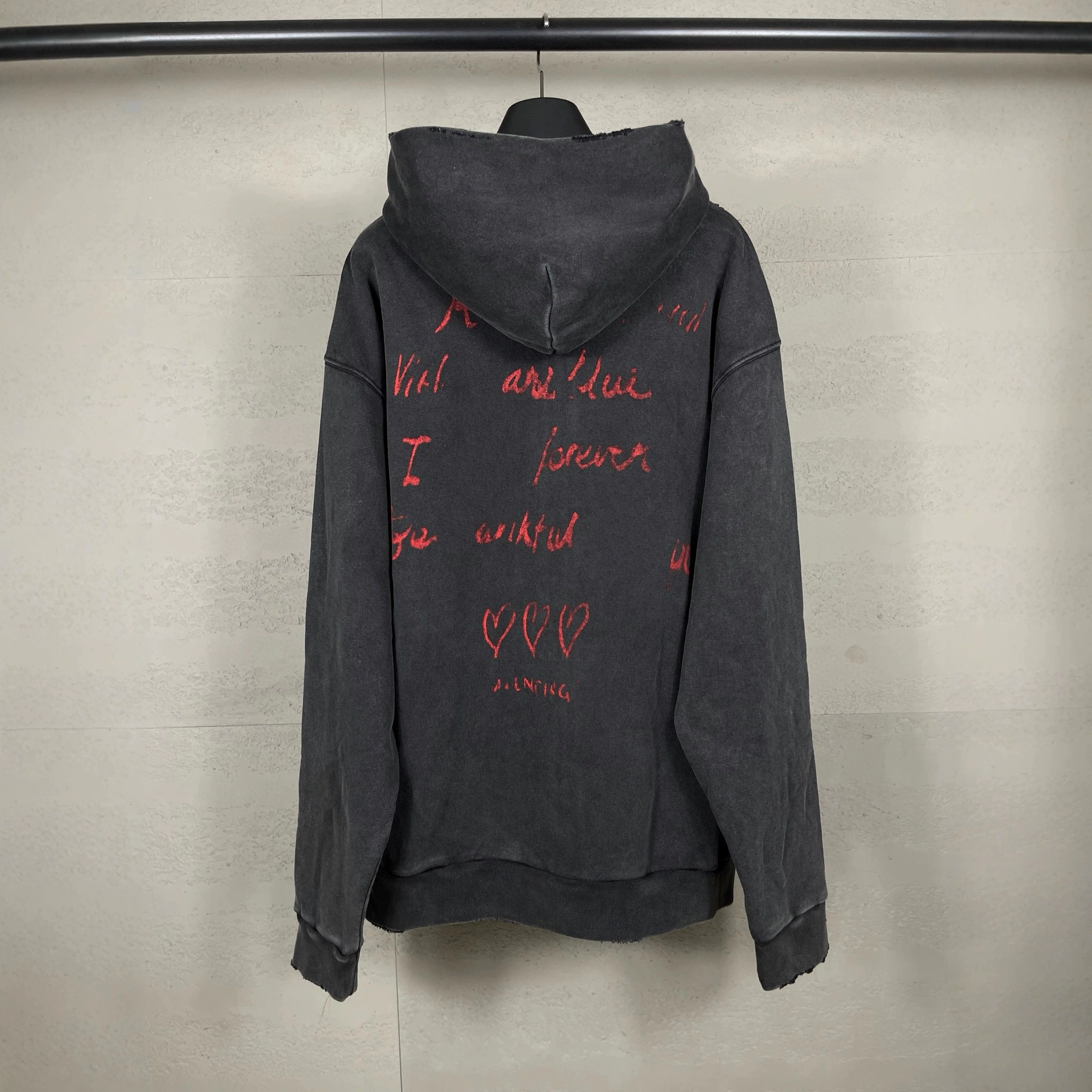 Узкий Hooded толстовка с капюшоном Poison House 25fw High Version B House осень-зима новый годв Valentine's Day ограниченная любовь выцветшая старая потрепанная