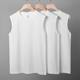 Men's Outer Wear American Heavyweight Waistcoat Sleeveless T-Shirt Vest Men's Summer Fitness Sports Pure Cotton Round Neck Loose Short Sleeves
