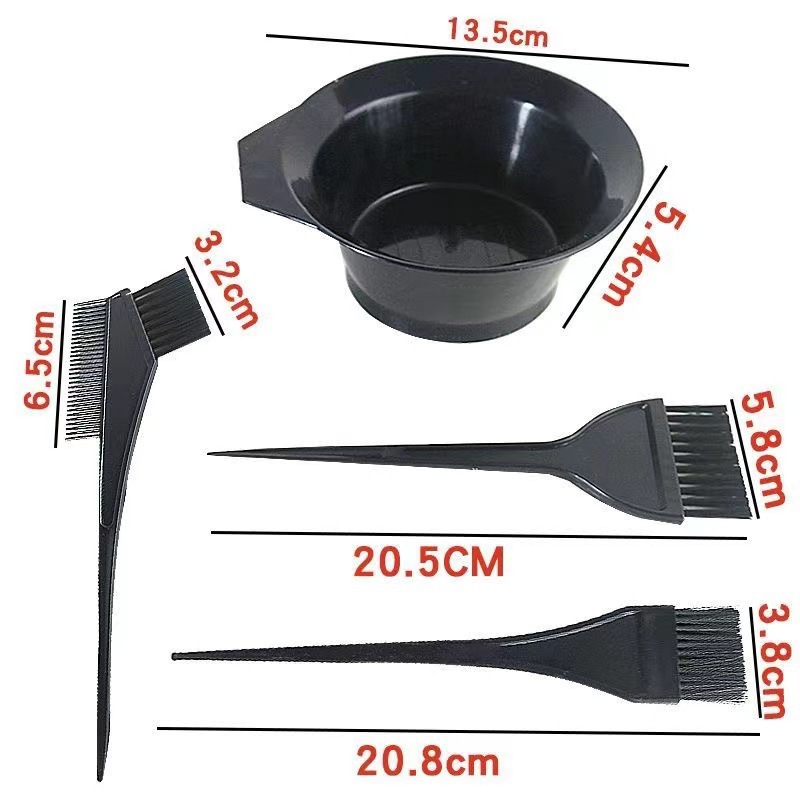 Herramientas de peluquería cepillo de teñido de cabello cepillo de aceite de 4 piezas conjunto de cepillo de teñido de cabello peine de teñido de cabello conjunto de tazón de teñido de cabello