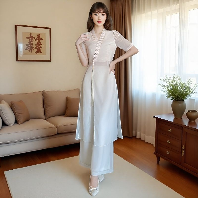 1528 Beauty Salon Beautician Work Clothes Female Classy Foot Bath Technician Work Clothes Foot Massage Elegant Suit Ear Picker