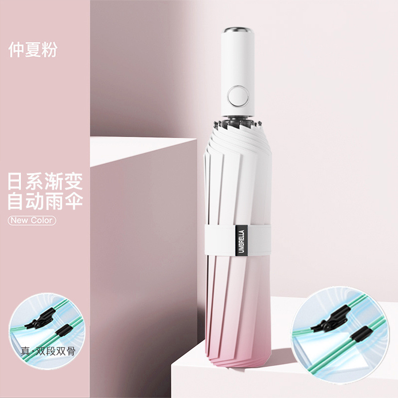 alto valor facial totalmente automático sol y lluvia doble paraguas plegable refuerzo a prueba de viento paraguas de doble espesor paraguas para hombres y mujeres paraguas de sol grande