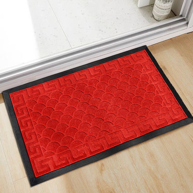 Estera de goma en relieve entrada del Hogar alfombra de piso desechable alfombra de raspado de barro estera antideslizante estera de la puerta