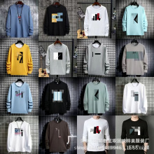 库存便宜男装衣服5元尾货清仓 秋季男装大码长袖t恤低价批发处理