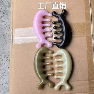 Resin Big Five-Tooth Massage Comb Head Therapy Meridian Comb Five-Claw Head Scraping Relaxer Meridian Stick Beauty Tool