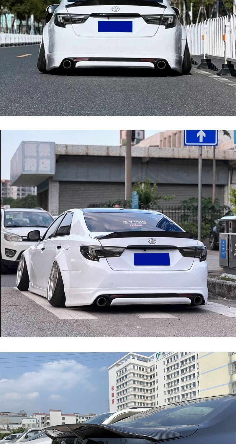 Suitable for Toyota Reiz Rear Spoiler, 05-17 Models, Special Duckbill Style for Old and New Reiz Modification, No-Drill Abs Rear Spoiler