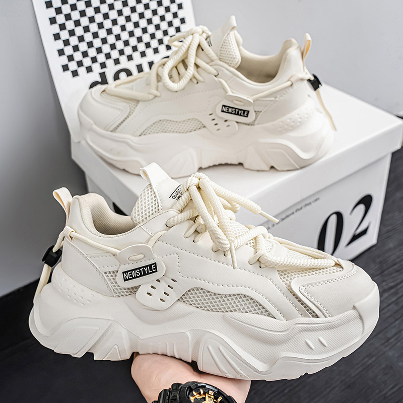 Zapatos para Hombre 2025, Nuevos Zapatos Deportivos de Invierno para Hombre, con Suela Gruesa, Populares, Transpirables, Casuales, Estilo Dad Shoes