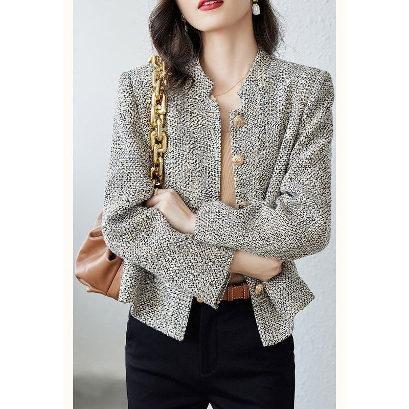 Designer-Inspired Chanel-Style Jacket for Women, Autumn 2025 Short Tweed Fashion Versatile Top