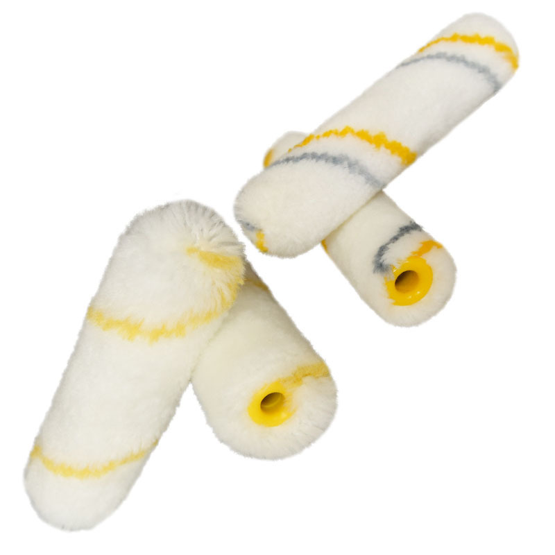 Cepillo de rodillo de 4 pulgadas Cepillo de rodillo de pulgar con núcleo de lana media de lana gruesa de acrílico