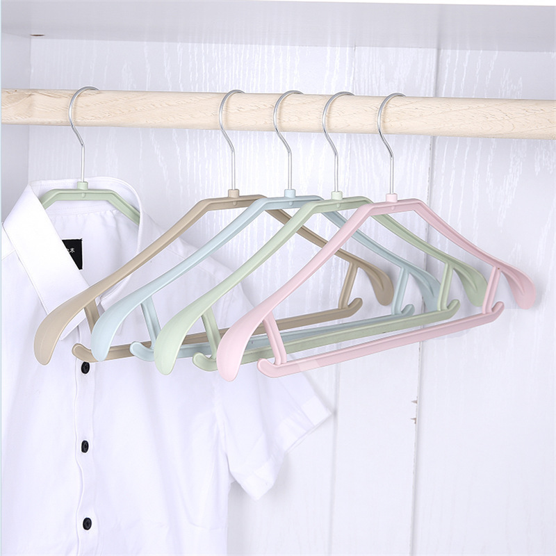 Negrita plástico ancho-hombro percha seco y húmedo de doble uso de secado perchas armario perchas ropa colgando al por mayor