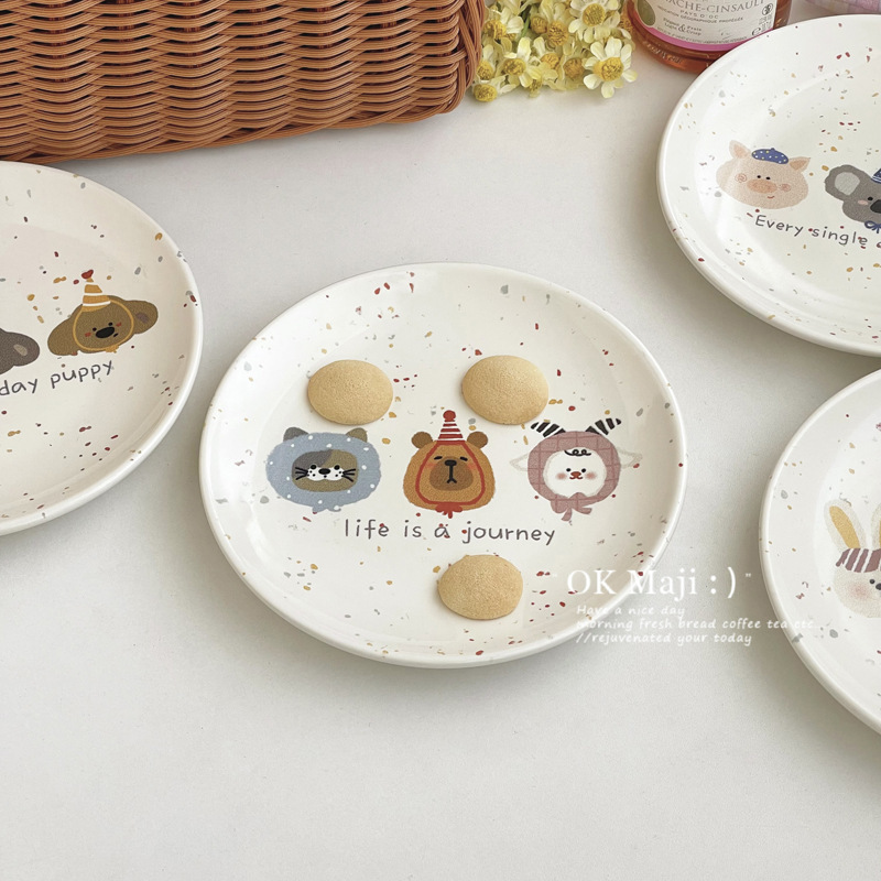 Ritual Breakfast Plate, High-Looking and Exquisite Afternoon Tea Dessert Plate, Special and Beautiful Tea Snack Plate for Home Use
