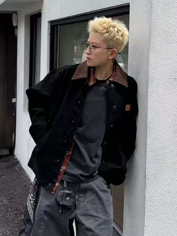 卡哈特风格牛仔外套男女款潮流25新款carhartta复古重磅水洗上衣|undefined
