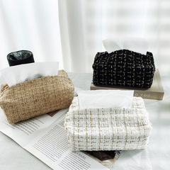 美作元素網紅ins黑白小香風紙巾套家用民宿面巾紙巾包車載抽紙盒