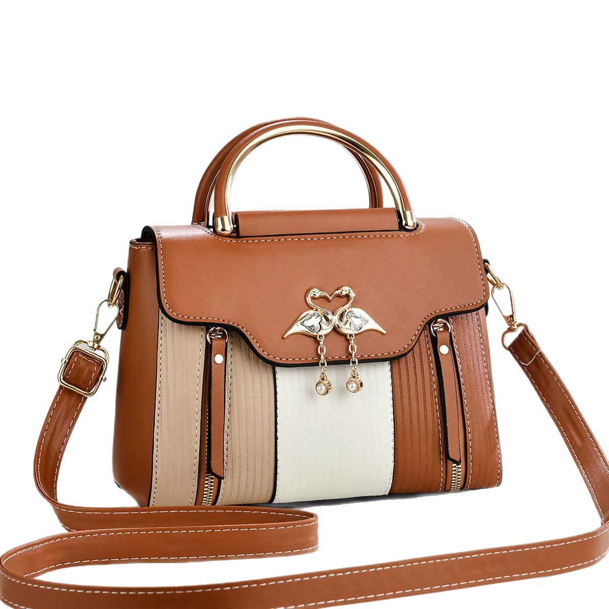 2026 nueva moda multicolor bolso cuadrado bolso cisne mujer decoración mochila bolso de viaje