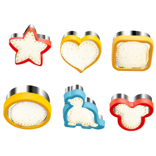 Stainless steel dinosaur heart five-pointed star sandwich cutting toast cutting sandwich mold cake mold baking tool