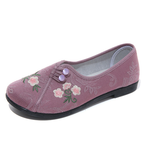 Folk dance Shoes shoes embroidered shoes and old Beijing literary ethical wind hanfu embroidery shoes