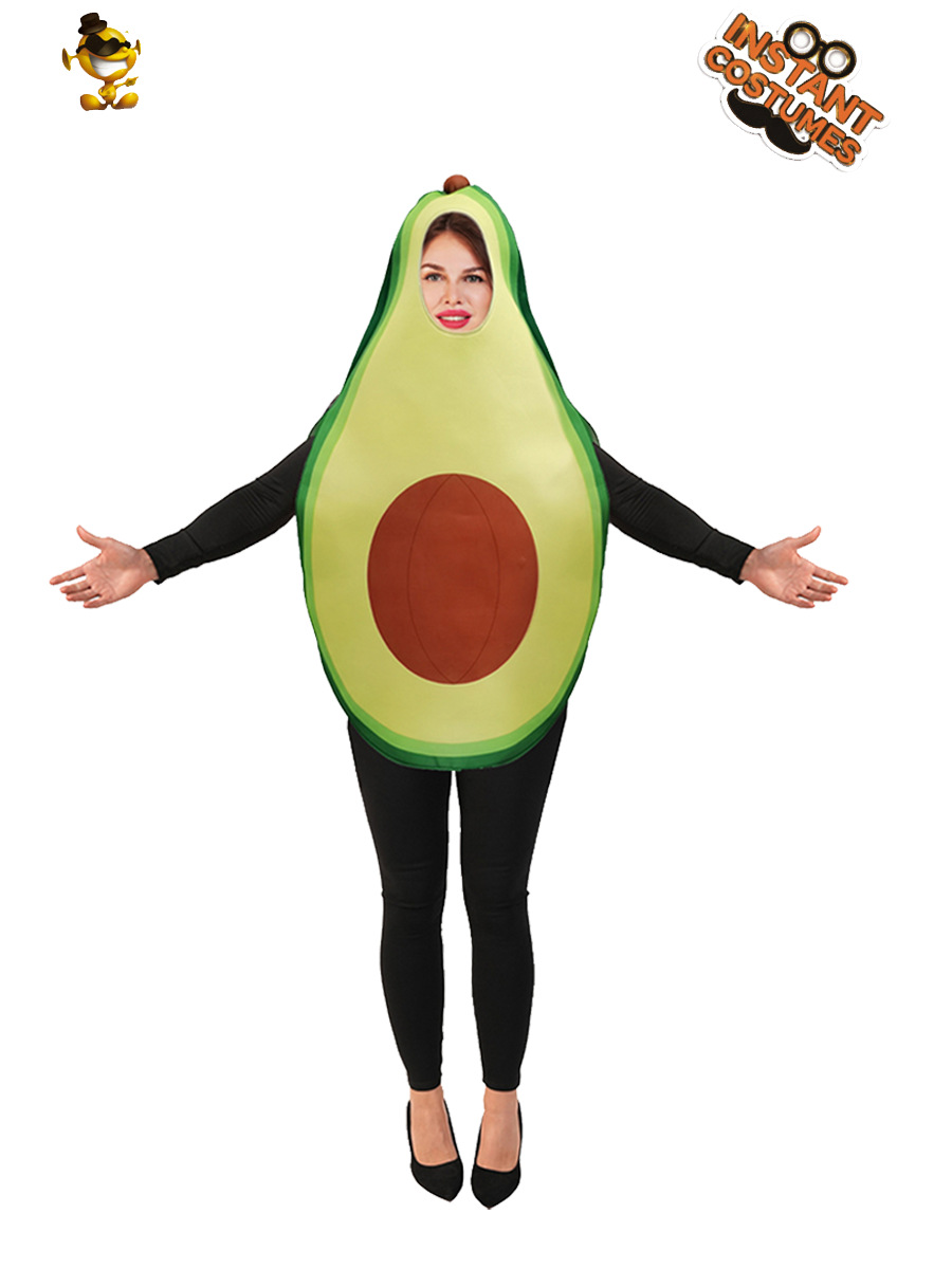 Fiesta de carnaval de Halloween transfronteriza cos ropa de actuación para adultos accesorios trajes divertidos de aguacate