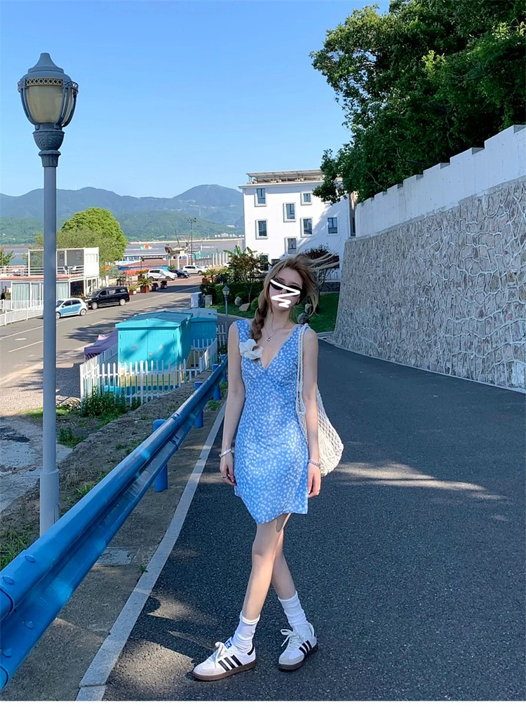 Summer Floral V-neck Dress