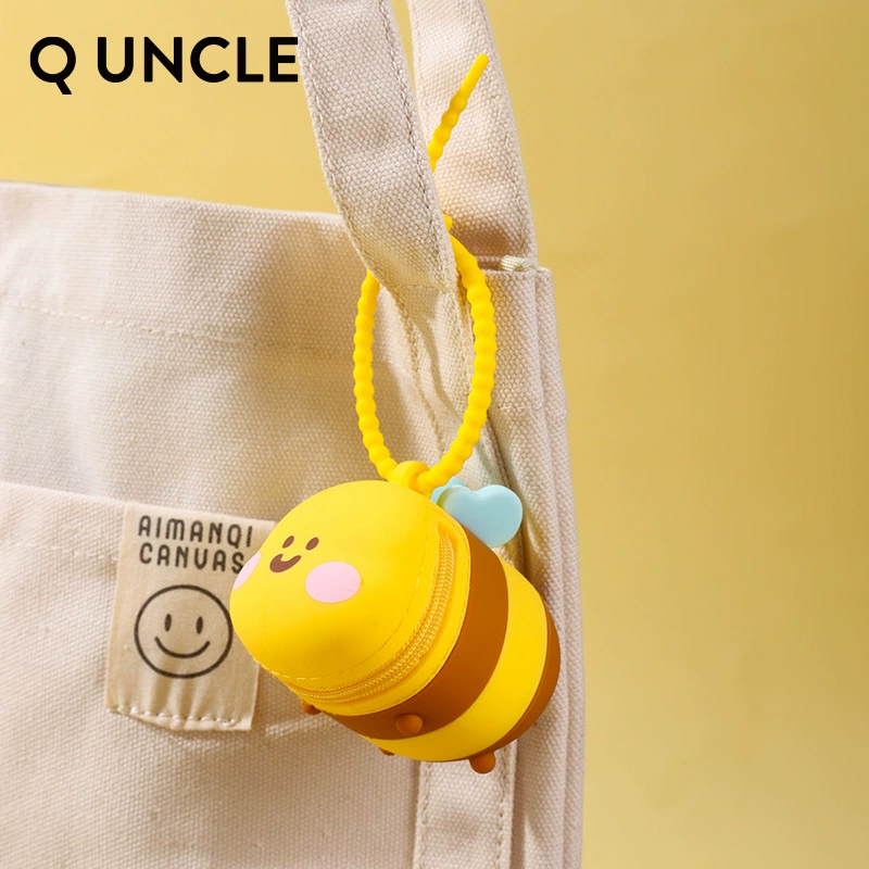 Креативный стерео мультяшный силиконовый кошелек для монет с изображением пчелы, маленький свежий корпус, милый мешок для ключей, кукольная машина, горячий стиль