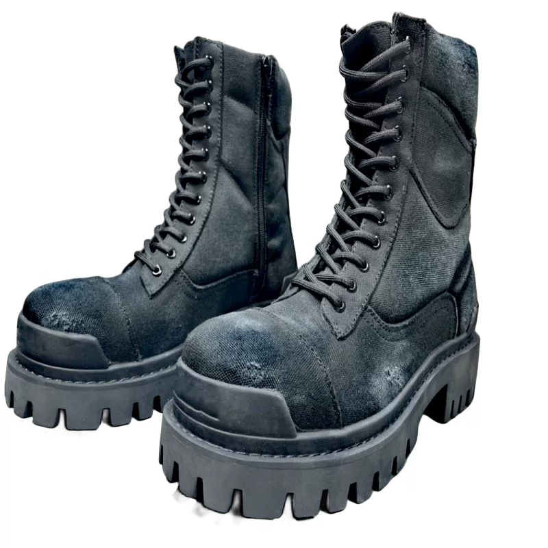 Mid-length Martens Leather Demi‑Season Boots, Cowhide, Chunky Lug Sole