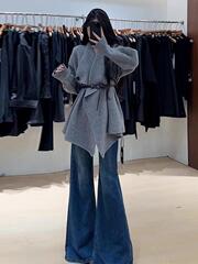 今年流行的韩系休闲灰色超好看外穿开衫外套女秋秋季2025新款