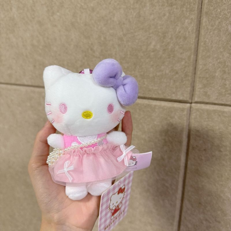 正版kt挂件HelloKitty三丽鸥毛绒公仔玩偶钥匙扣可爱包挂饰礼物|undefined