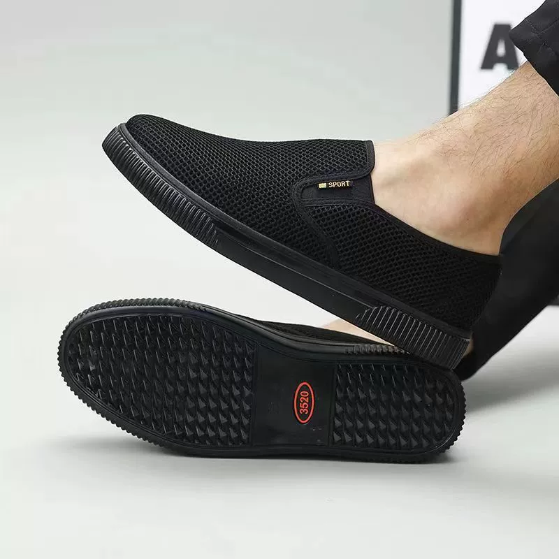 3520 сетчатая обувь из ткани Летняя мужская обувь мягкая подошва сетка дышащая обувь противоскользящая повседневная обувь