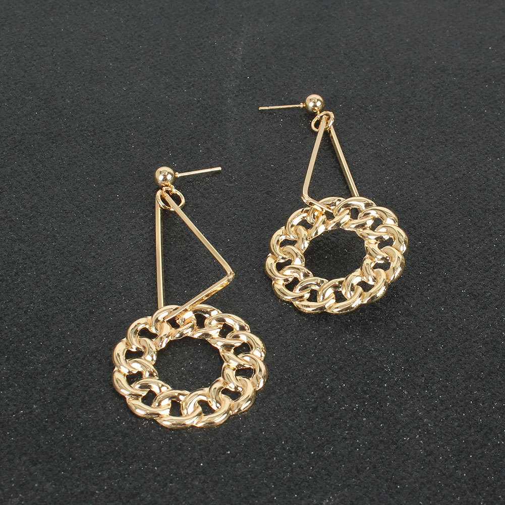 Retro Style Alloy Geometric Long Earrings display picture 2