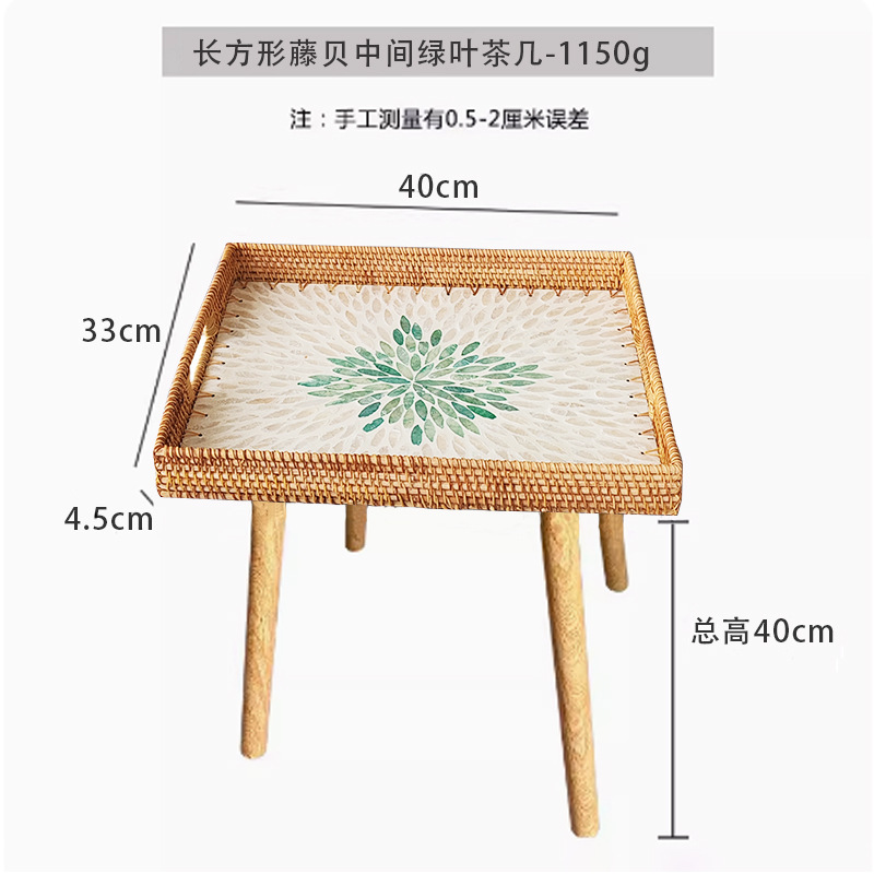 Mesa de té de madera sólida, mesa de té de madera sólida, sofá de salón, mesa redonda de balcón, mesa de té de almacenamiento en el hogar