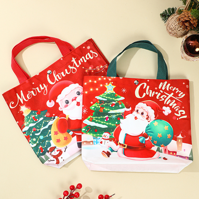 クリスマスギフトバッグ、プレゼントバッグ、布製バッグ、クリスマスイブのハンドバッグ、キャンディーやリンゴの持ち運び用包装袋|undefined