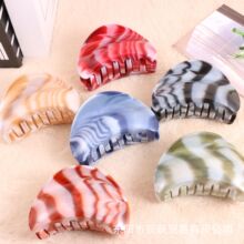 新款椭圆形晕染简约时尚款发夹 高级感后脑勺鲨鱼夹ins高颜值发饰