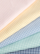 日本进口纯棉柔软细格子平纹棉布儿童衬衣连衣裙内衬手工面料