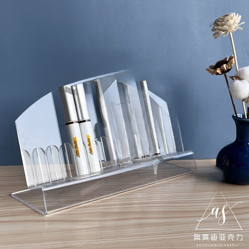 亚克力展示架眼线笔化妆品收纳唇釉多功能用睫毛膏直播架柜台眉笔