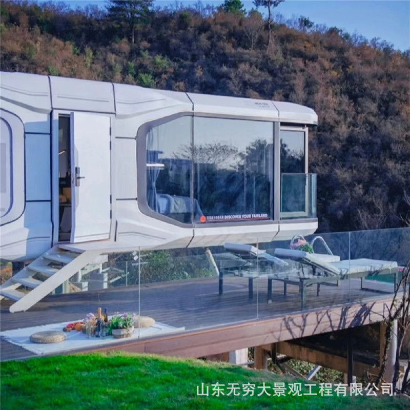 Hacer manzana cápsula espacial vagabundo cabina de lujo luz cabina de alojamiento sala de sol oficina viviendo villa punto escénico B & B