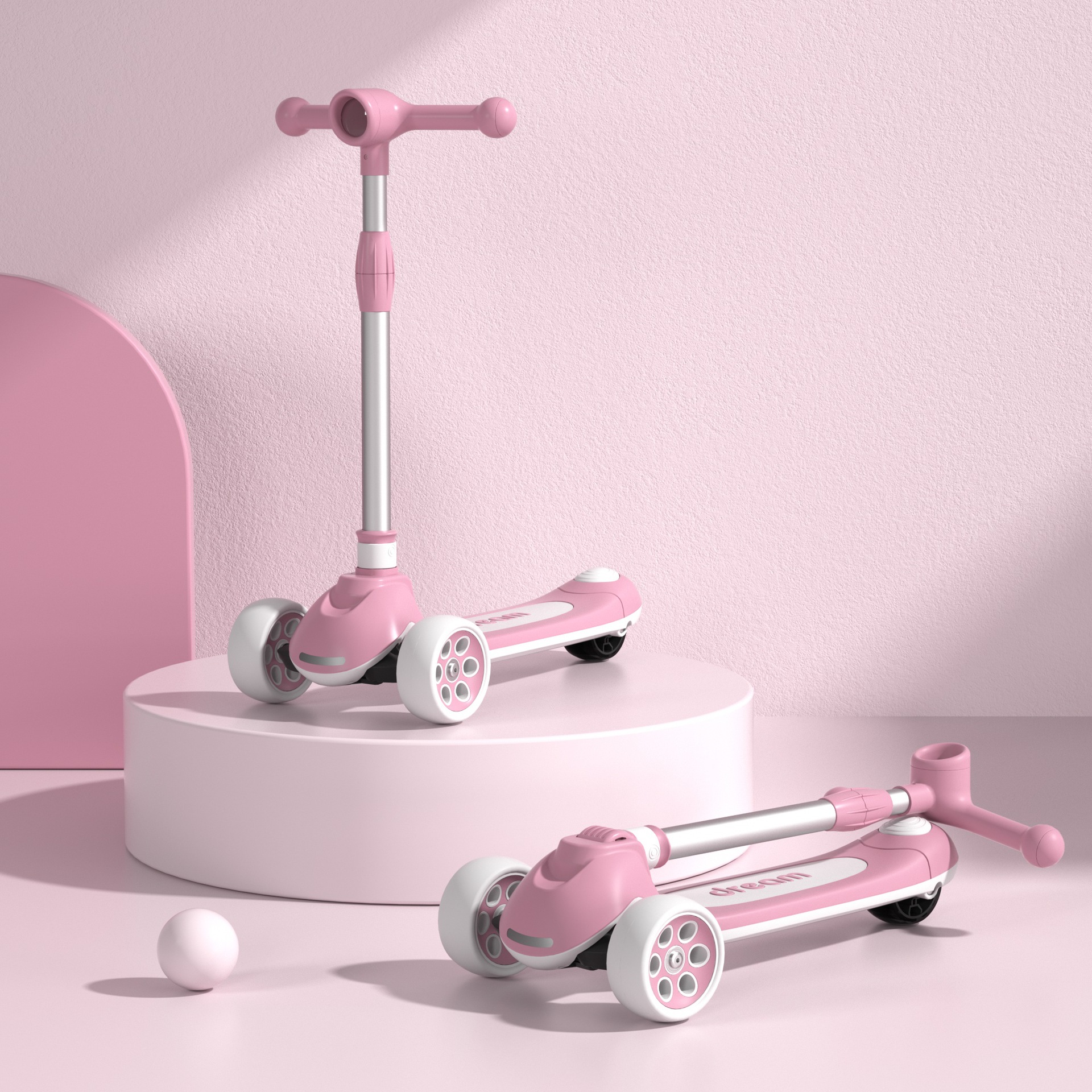 Baby Scooter for Children Aged 1-2-6-8, Balance Bike, Anti-Rollover Tricycle