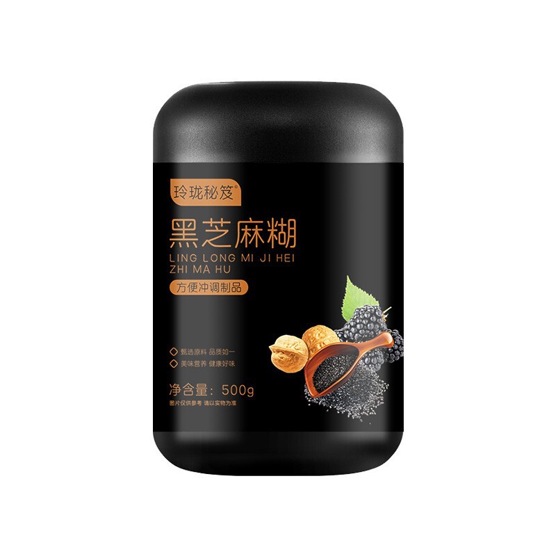 源头工厂黑芝麻核桃黑豆粉500g速食早餐粥芝麻糊懒人即食代餐粉|undefined