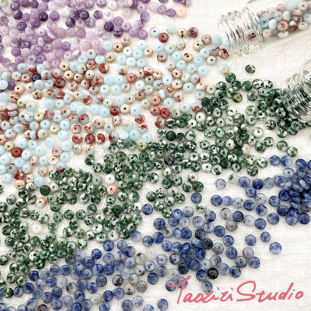 | 자연석 편평 스페이서 구슬 느슨한 구슬 DIY 수제 구슬 소재 손 목걸이 보석 액세서리