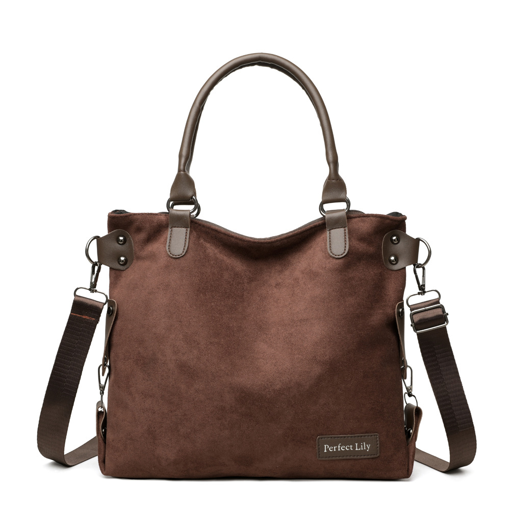 Large Capacity Suede Bag For Women, Autumn Winter New Fashion Retro Handbag, Crossbody Shoulder Bag, Commuter Tote Bag - Thumbnail 7