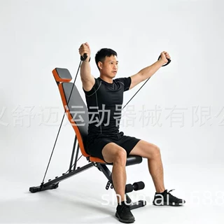 哑铃凳卧推凳家用仰卧板多功能训练凳可折叠飞鸟椅室内健身器材