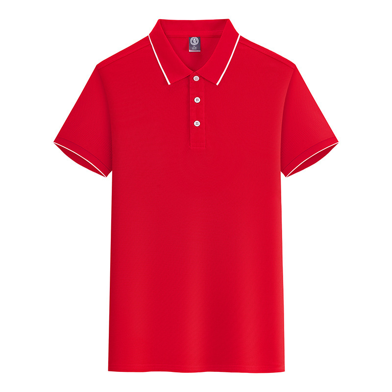 Europa y América transfronterizos de color grande trajes de trabajo de manga corta conducen camisas de polo masculinas logotipo impreso personalizado