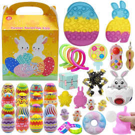 批发复活节扭蛋DIY玩具 儿童兔子小鸡不倒翁泡泡乐彩色扭蛋套装