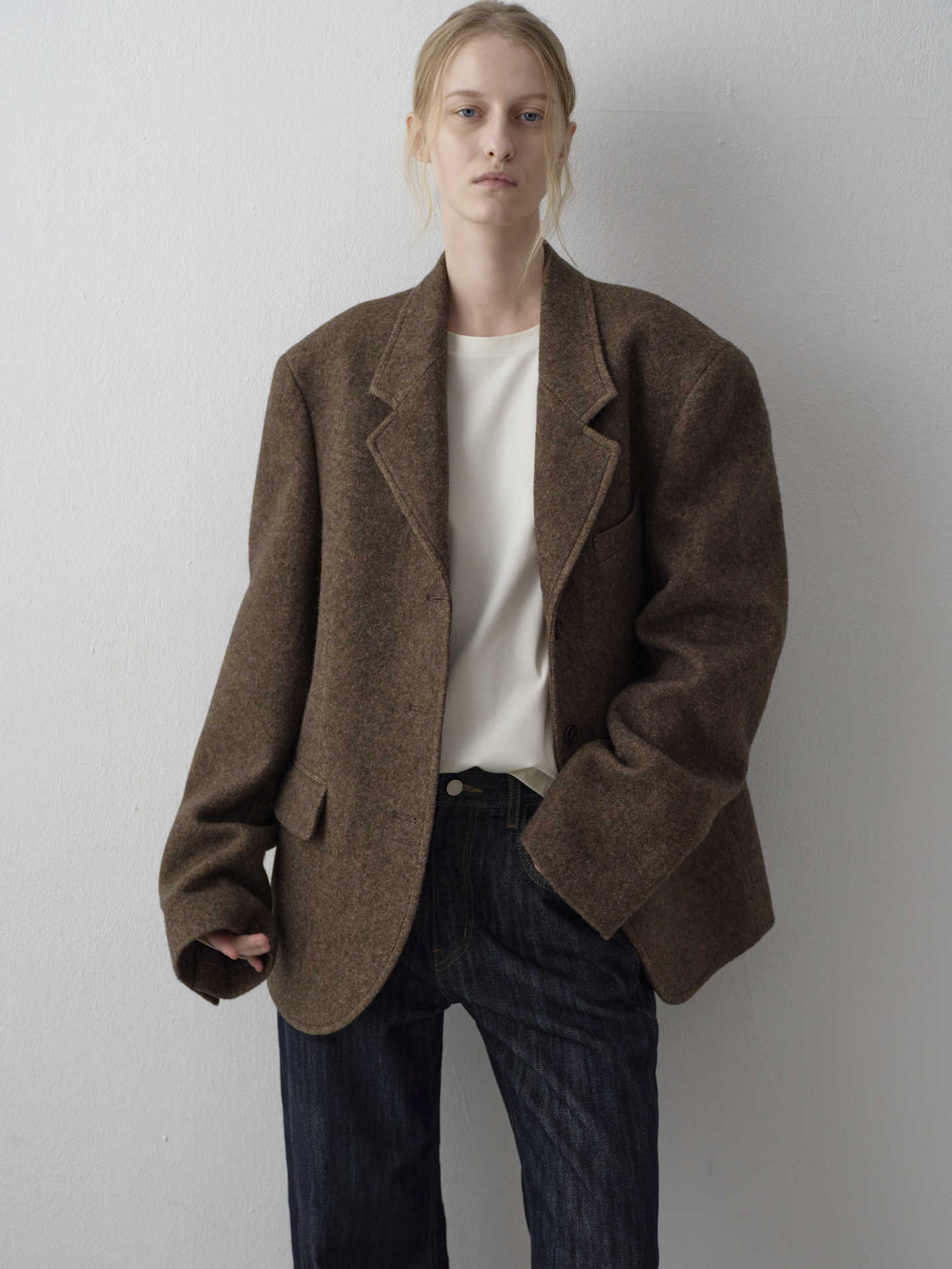In Stock FAC*DE PATTE*N Woolen For Women Autumn Winter New Simple Elegant Commuter Blazer_ecoleips.com