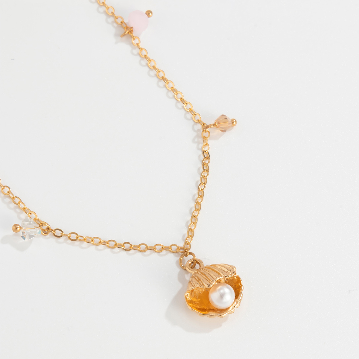 夏季新品亚克力腰饰品珍珠吊坠腰链 欧美跨境金属海星合金身体链