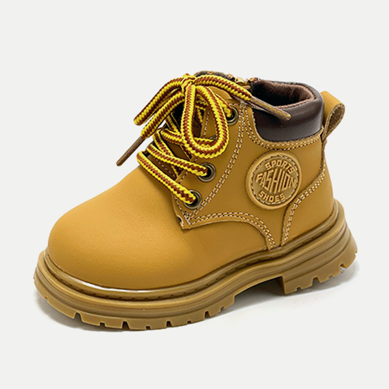 {15-42} Scarpe da passeggio per bambini Martin 2023 autunnali con suola morbida per ragazze e ragazzine corte per ragazzi grandi gialle_voghion.com