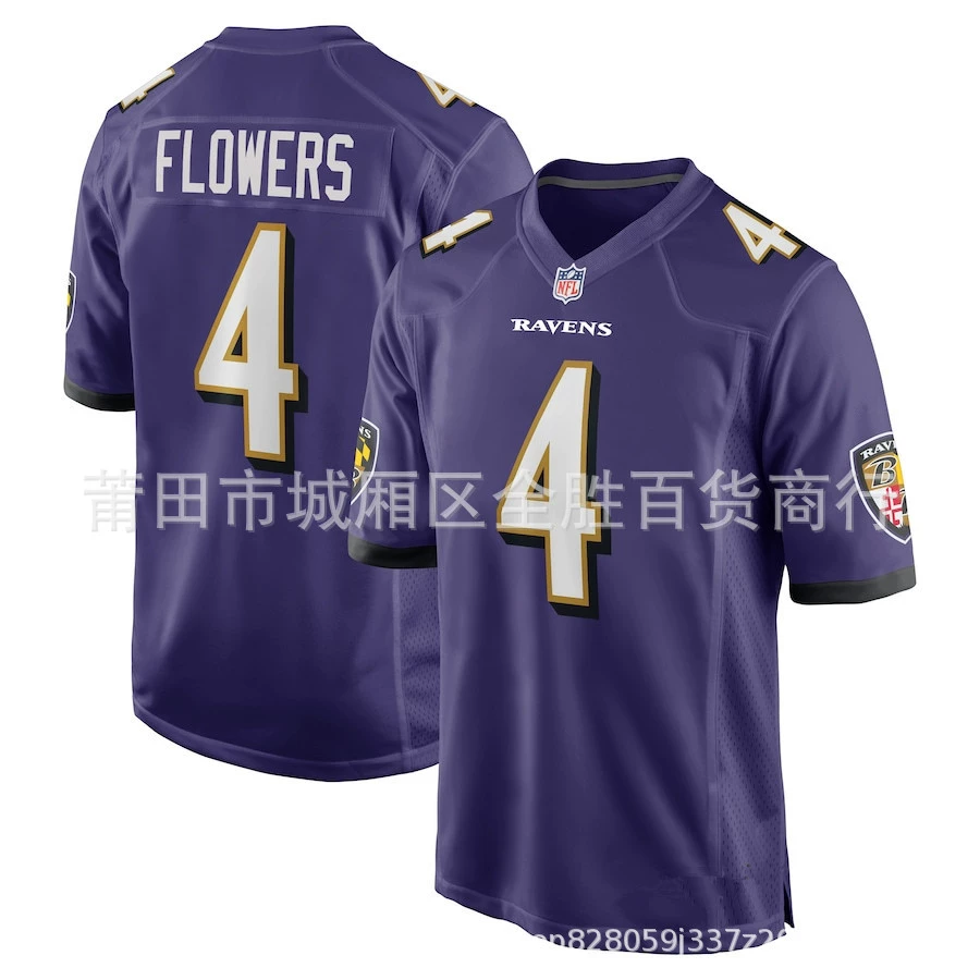 Футболка регбийная Балтс Рейвенс Baltimore Ravens 4#Zay Flowers джерси